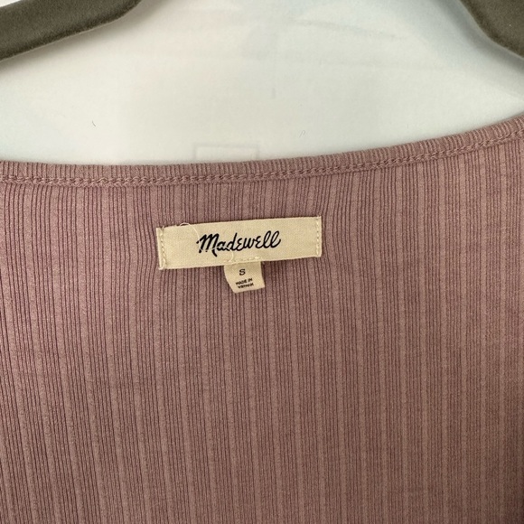 Madewell ribbed square neck crop top - Picture 4 of 4